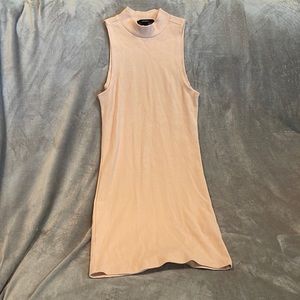 Forever 21 light pink mock neck bodycon midi dress SIZE SMALL NEVER WORN